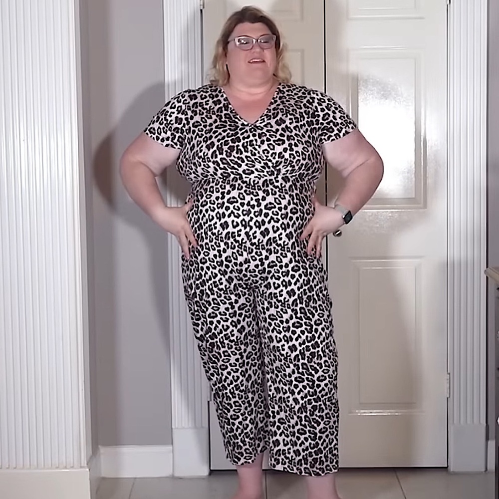 CurveSoul leopard Jumpsuit, size 3XL